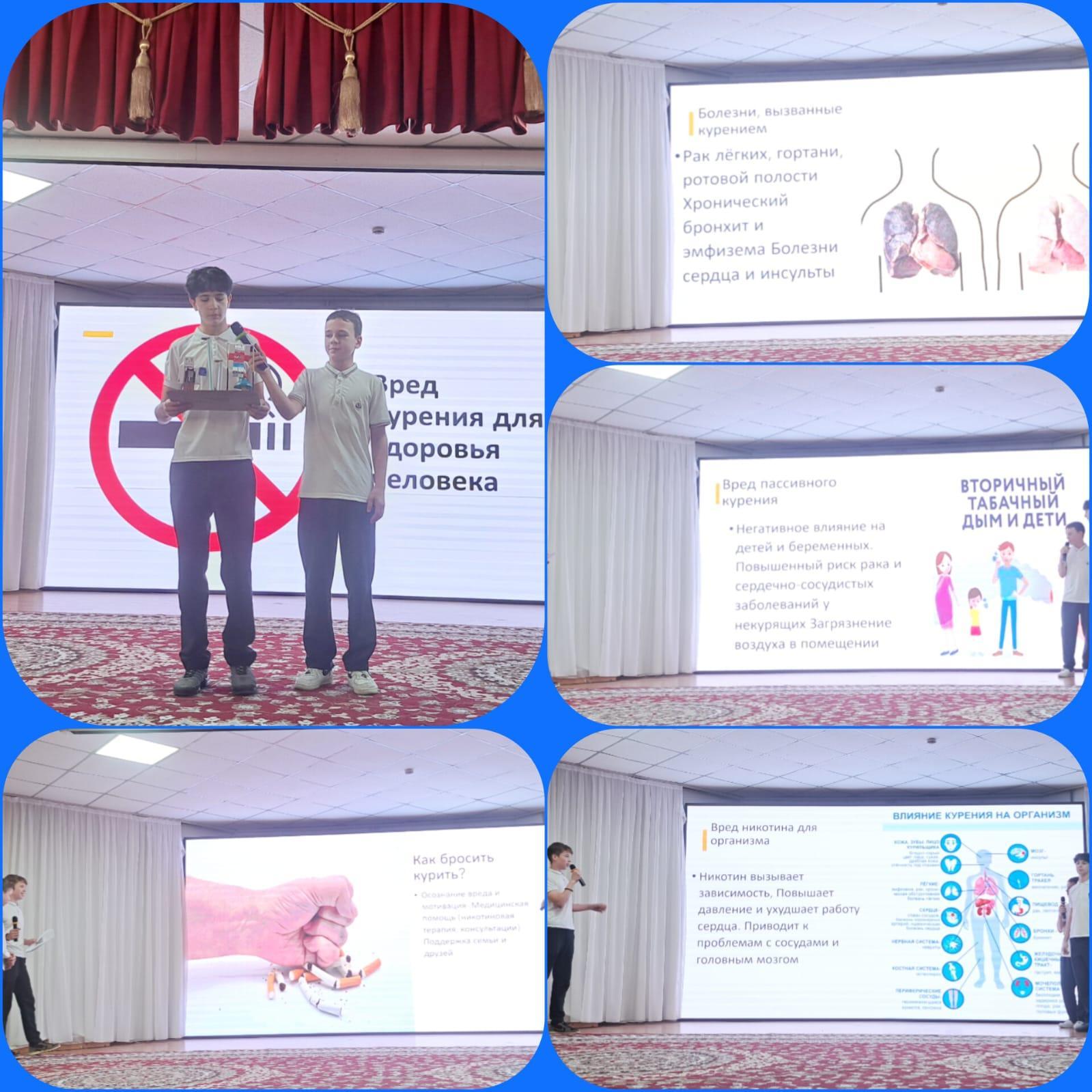 «Шылым шегудің денсаулыққа қауіптілігі неде?» тақырыбында жобалар