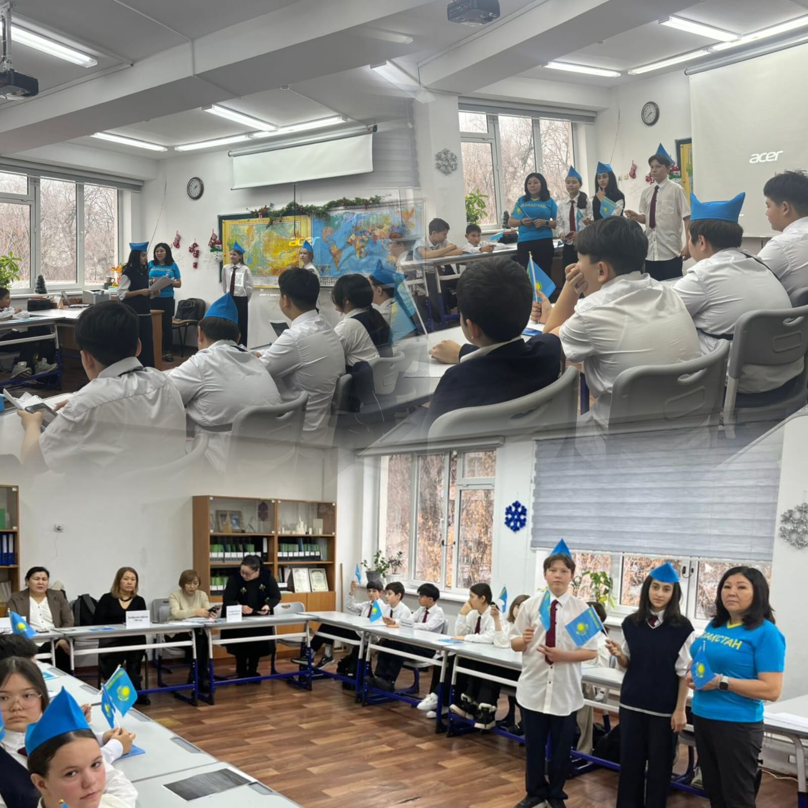 Тәуелсіздік күніне орай мектебімізде «Менің тәуелсіз Қазақстаным» атты ашық сынып сағаты өтті