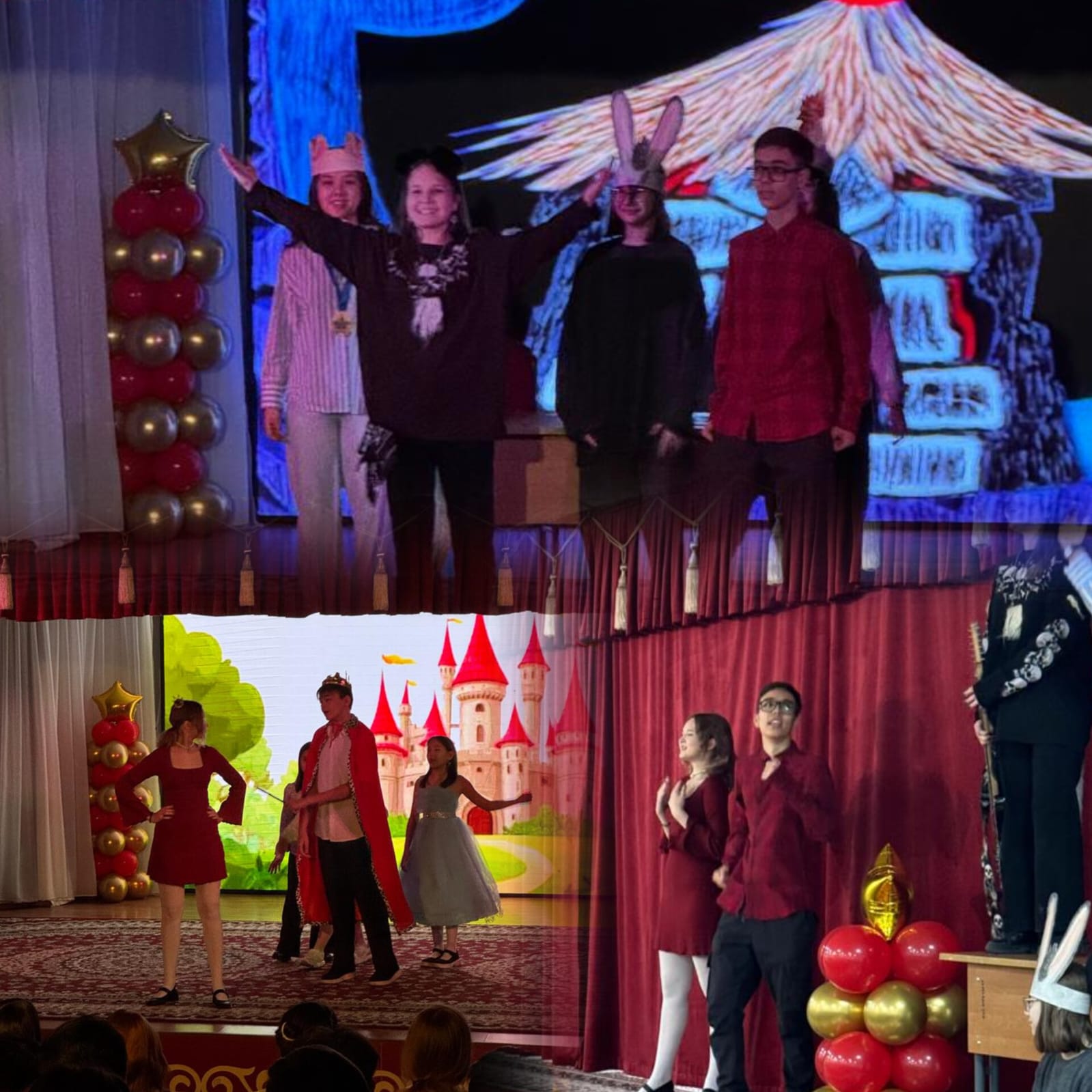 №44 мектеп-гимназиясының оқушылары 9 және 11 сынып оқушыларына «Бремен музыканттары» спектаклін ұсынды