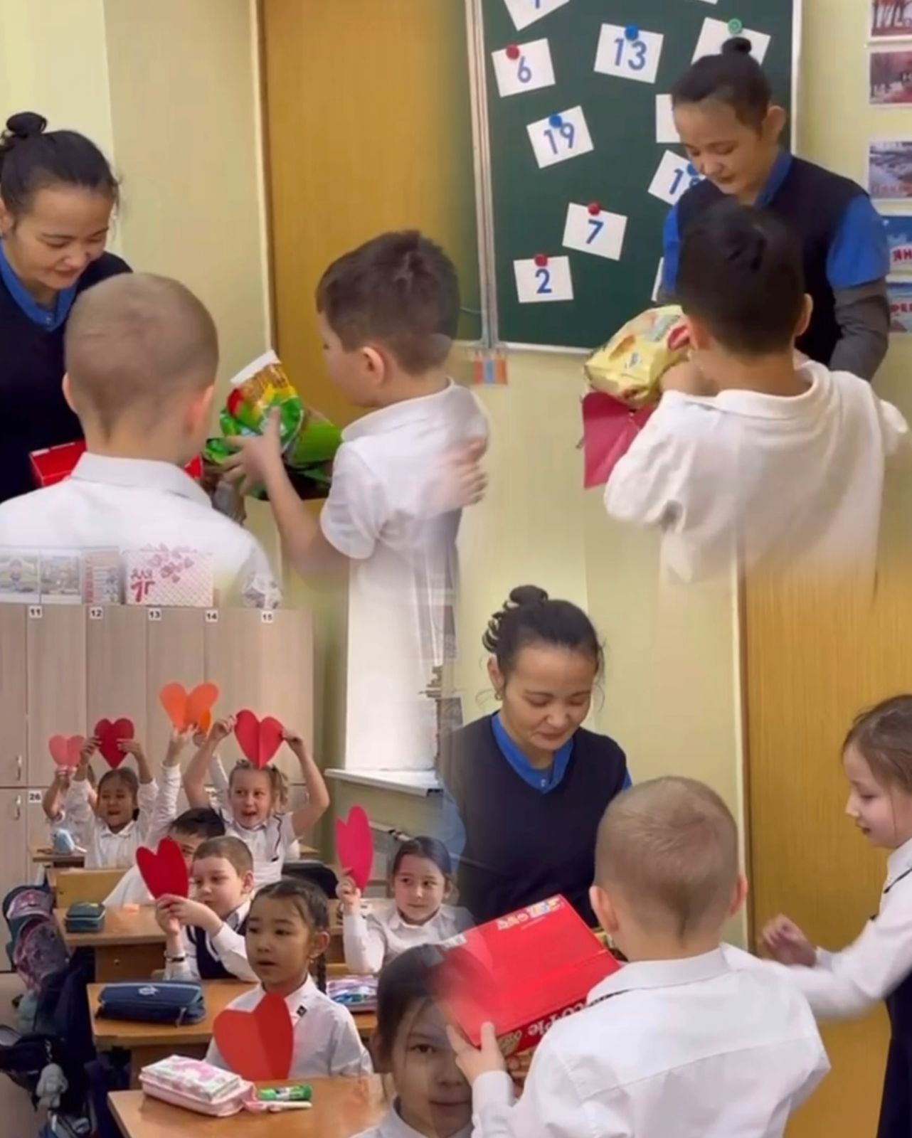 В 1 «Г» классе благодарность техническому персоналу за чистоту и порядок в школе